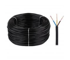 Kábel elek.(H 05 VV-F) 3x1 300/300V čierny-1m