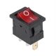Prepínač kolískový mini 3pin 12V červený