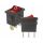 Prepínač kolískový mini 3pin 230V červený