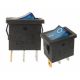Prepínač kolískový mini 3pin 230V modrý