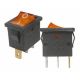Prepínač kolískový mini 3pin 230V oranžový
