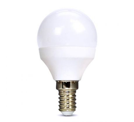 Solight LED žiarovka, miniglobe, 8W, E14, 3000K, 720lm, biele prevedenie