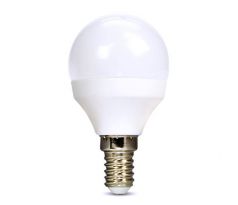 Solight LED žiarovka, miniglobe, 8W, E14, 4000K, 720lm, biele prevedenie