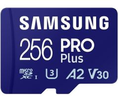 Samsung PRO Plus MicroSDXC, 256GB + SD adaptér