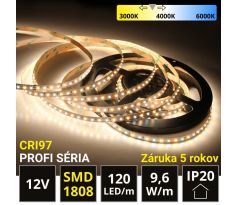 5m PROFI LED pásik 120LED/m SMD1808 9,6W/m DUAL-WHITE IP20 24V