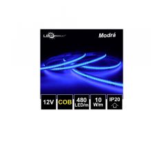 5m LED pásik 480LED/m COB 10W/m modrá IP20 12V
