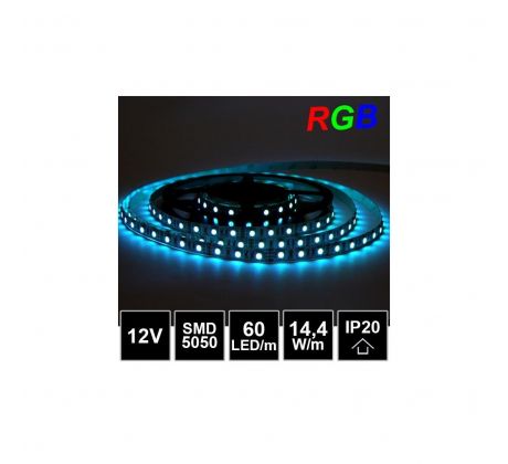 LED pásik RGB SMD5050 14,4W/m 60LED/m IP20 12V