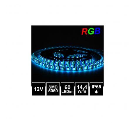 LED pásik RGB SMD5050 14,4W/m 60LED/m IP65 12V