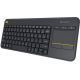 Logitech K400 Plus, bezdrôtová klávesnica s touchpadom, SK+CZ, čierna