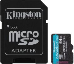 Kingston Canvas Go Plus microSDXC 64 GB, adaptér