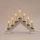 Adventní Svietnik drevený biely , žltá LED žiarovka 7x34 V / 0,2 W