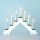 Adventní Svietnik drevený biely , číra LED žiarovka 7x34 V / 0,2 W