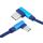 Kábel USB uhlový - USB typ C uhlový 1m modrý