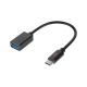 Kábel USB A 3.0 (zásuvka) - USB typ C OTG 17cm REBEL