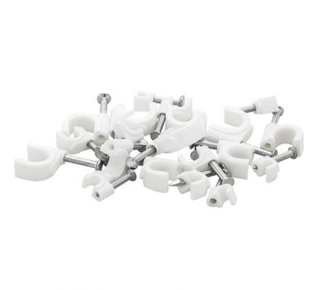 Prichytka kábla 6mm biela (100ks)