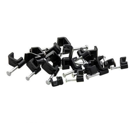 Prichytka kábla 8/5mm plochá čierna (100ks)
