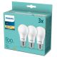 Philips LED 14W/100W 1521lm A67 E27 2700K WW FR ND 3-set