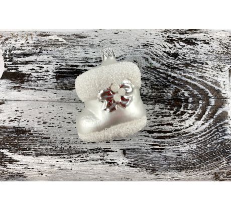 Sklenená čižmička 445/1395/1ks – biela