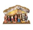 Solight LED drevený betlehem podsvietený, 26x17cm, 6x LED, 2x AA