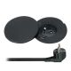 Solight vstavaná zásuvka + USB A+C + Wireless 10W, otočné viečko, kábel 2m, čierna
