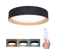 Solight LED osvetlenie s diaľkovým ovládačom Larios Black, 48W, 3360lm, 39cm, zmena chromatickosti, stmievateľná