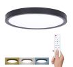 Solight LED osvetlenie s diaľkovým ovládačom Estela Black, 36W, 2700lm, 30cm, zmena chromatickosti, stmievateľná
