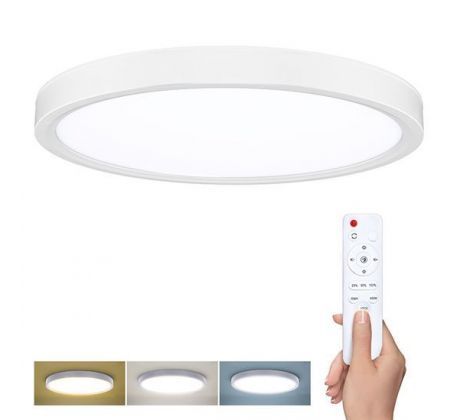 Solight LED osvetlenie s diaľkovým ovládačom Estela White, 36W, 2700lm, 30cm, zmena chromatickosti, stmievateľná