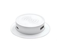 Solight bezdrôtová 15W + USB A+C 20W PD výsuvná nabíjačka, biela