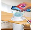 Solight bezdrôtová 15W + USB A+C 20W PD výsuvná nabíjačka, biela