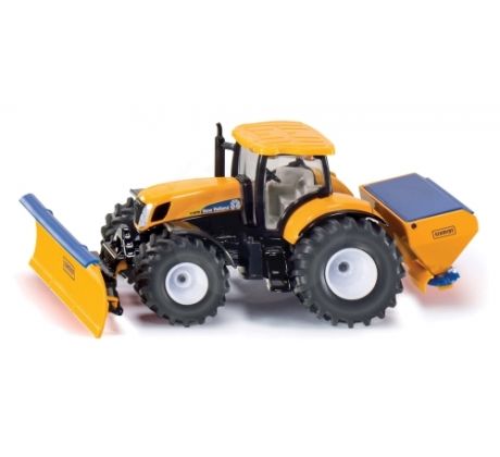 SIKU Super - Traktor s prednou radlicou a sypačom soli, 1:50