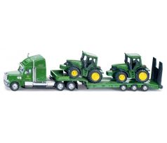 SIKU Farmer - Ťahač s podvalníkom a traktory John Deere, mierka 1:87