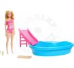 Mattel Barbie - Bábika s bazénom a šmykľavkou