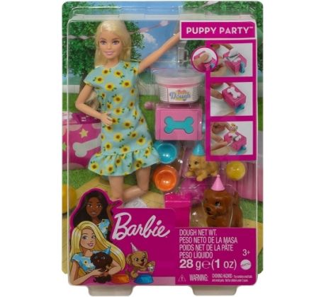 Mattel Barbie Môžete byť čímkoľvek: Blond bábika a herná sada pre šteňa (GXV75)