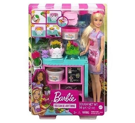 Mattel Barbie Môžeš byť čímkoľvek: Kvetinová bábika a herná sada (GTN58)