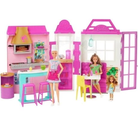Mattel Barbie: Cook 'n Grill Restaurant Bábika a herná sada (HBB91)