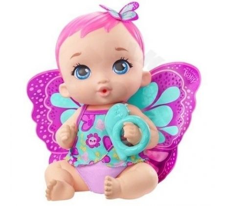 Mattel My Garden Baby: Kŕmte a vymieňajte dieťa Butterfly (ružové vlásky) (GYP10)
