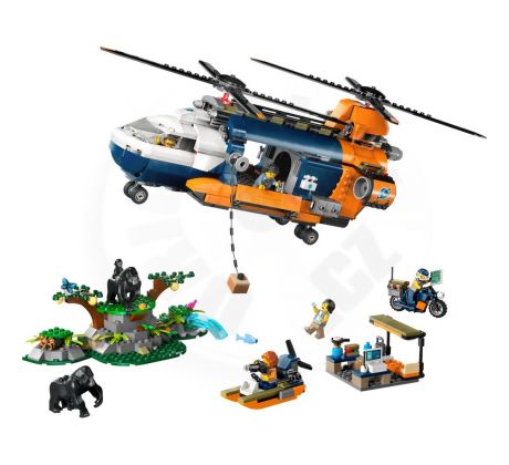 LEGO® City 60437 Helikoptéra na prieskum džungle v základnom tábore