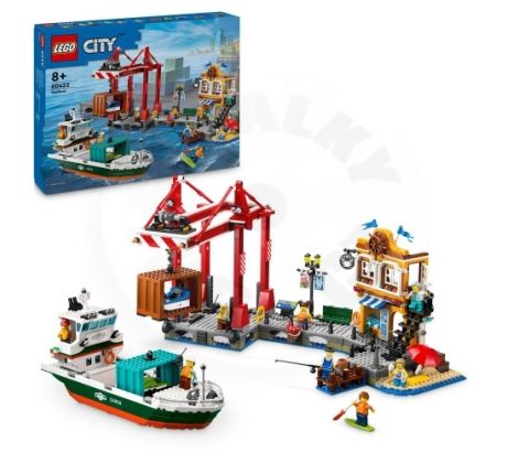 LEGO® City 60422 Prístav s nákladnou loďou