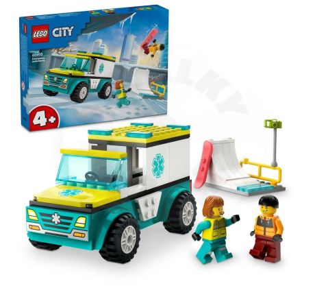 LEGO® City 60403 Sanitka a snowbordista