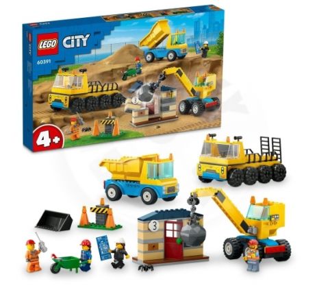 LEGO® City 60391 Stavebná dodávka a demolačný žeriav