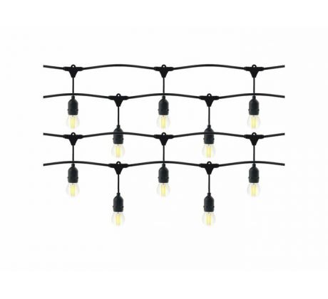 Vonkajšia reťaz s LED žiarovkami, 20m, 20 žiaroviek (20x 1W), teplá biela LG-1/20M/E27/3
