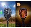 LED solárna záhradná lampa poháňaná efektom plameňa 51cm