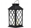 Solárna záhradná lampa LED Závesná lucerna čierna 28 cm