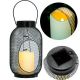 Solárna LED záhradná lampa BARI BLACK