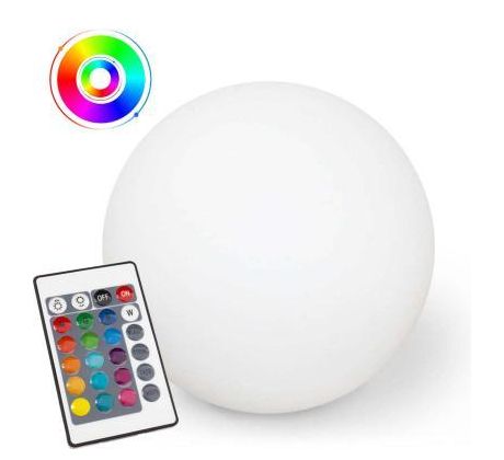 Solárna záhradná LED lampa HAMMERRED RGB TERRESTRIAL 17cm + diaľkové ovládanie VOLTENO