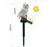 Záhradná LED solárna dekoratívna sova 43cm súmrakový senzor