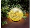 Zapichovacia solárna sveteľná guľa - 15 cm - 20 teplých bielych LED