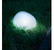 Zapichovacia solárna lampa - tvar kameňa - matné sklo - 165 x 142 x 115 mm - teplá biela LED