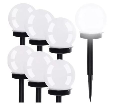 Solárna guľová záhradná lampa sada 6ks 23562