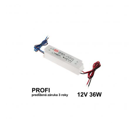 LED napájací zdroj 36W, 12V, IP67 - Vodeodolný MEAN-WELL